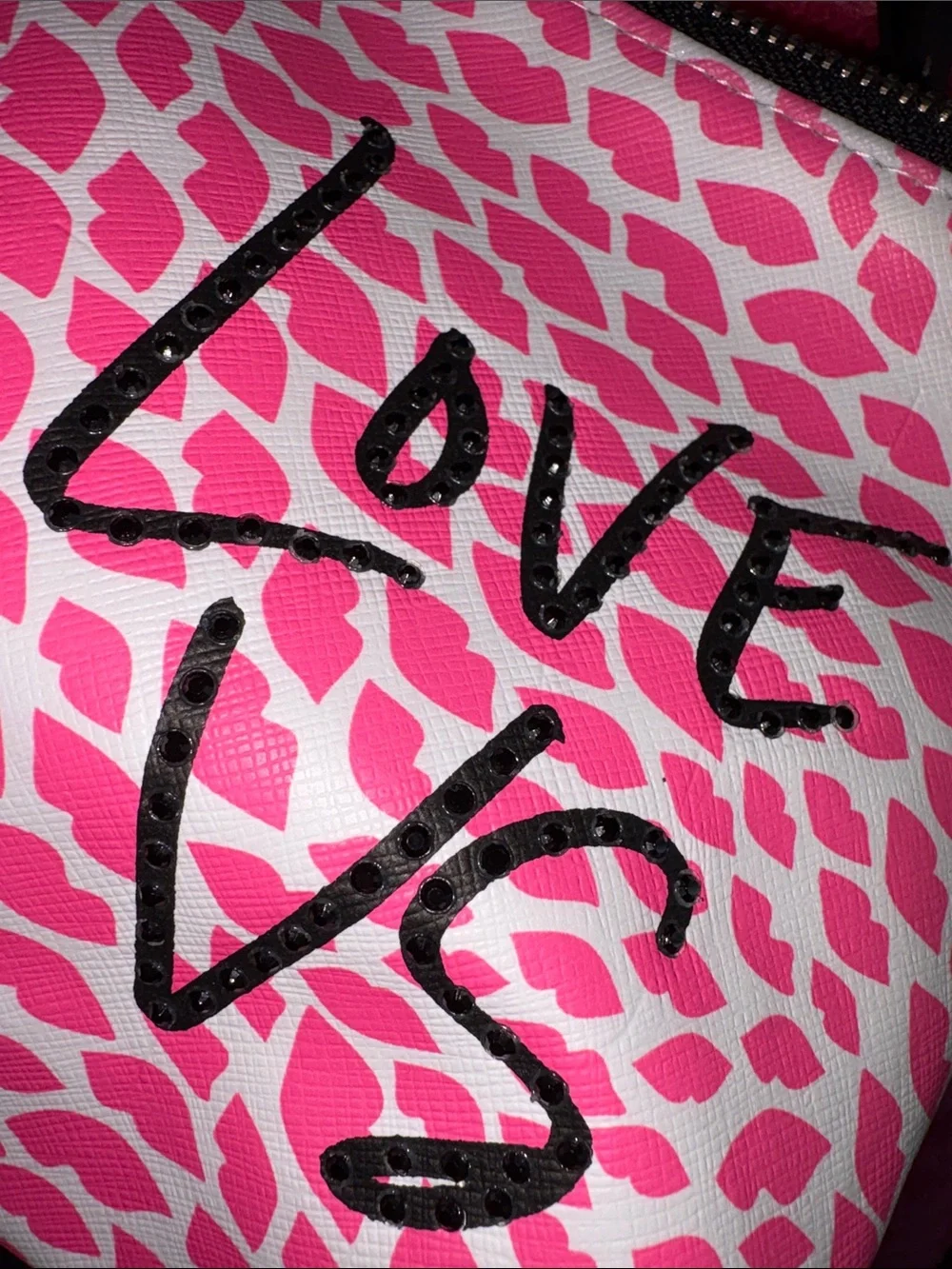 Victoria’s Secret pink neon love VS makeup bag